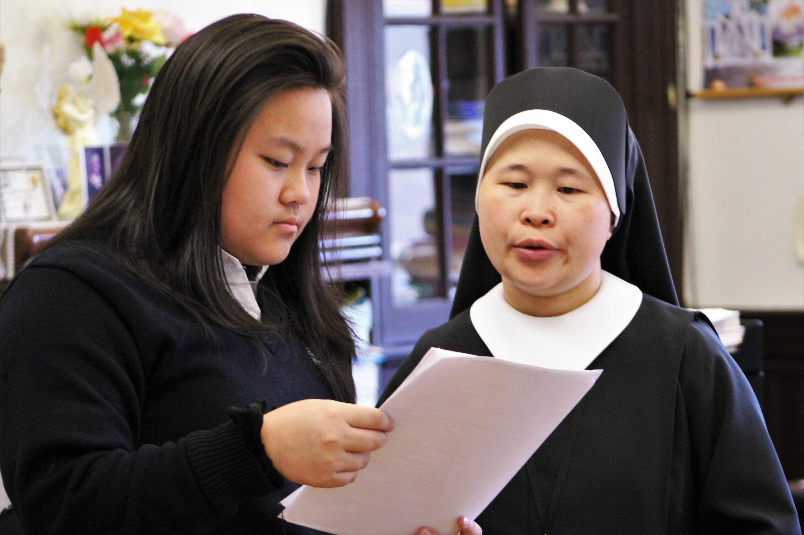 Student with teacher