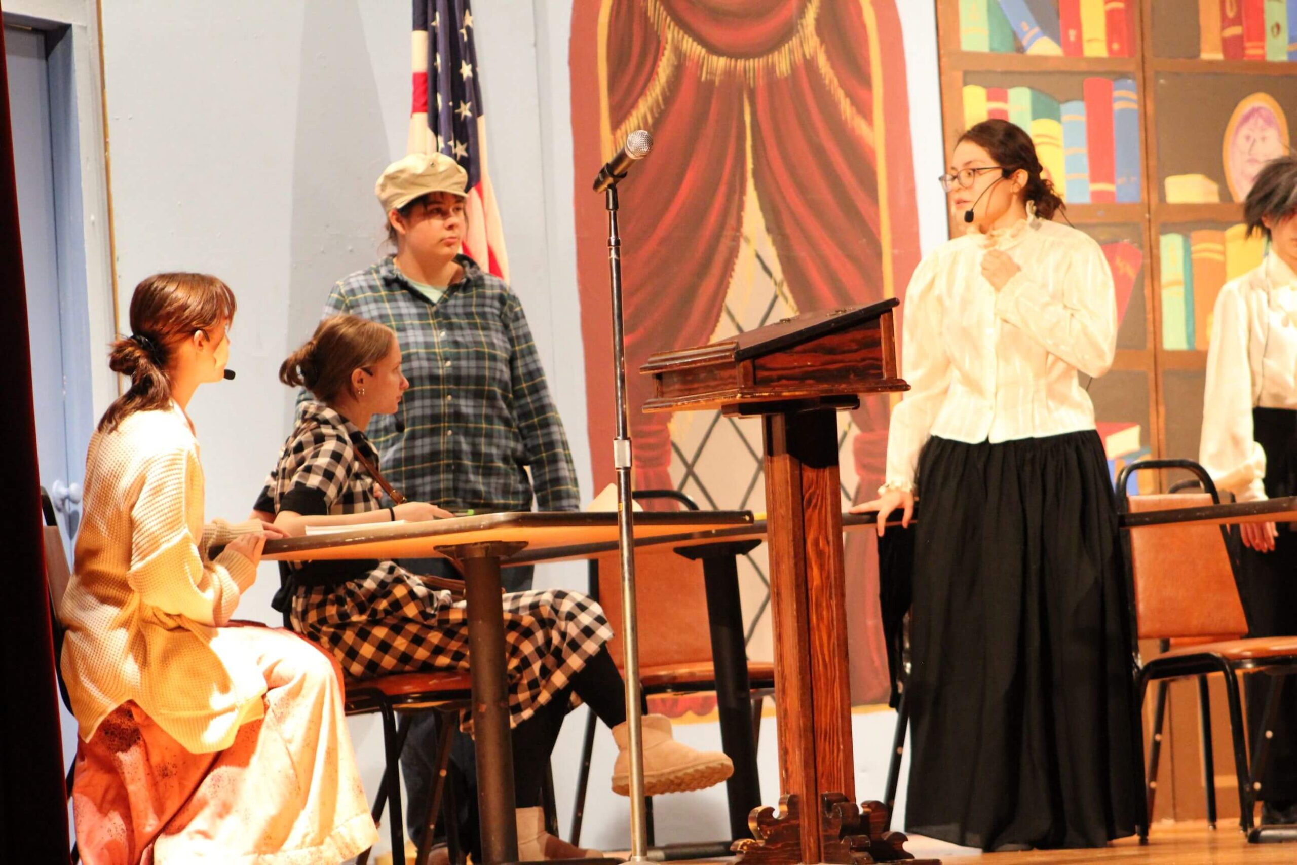 Students in theatre performance