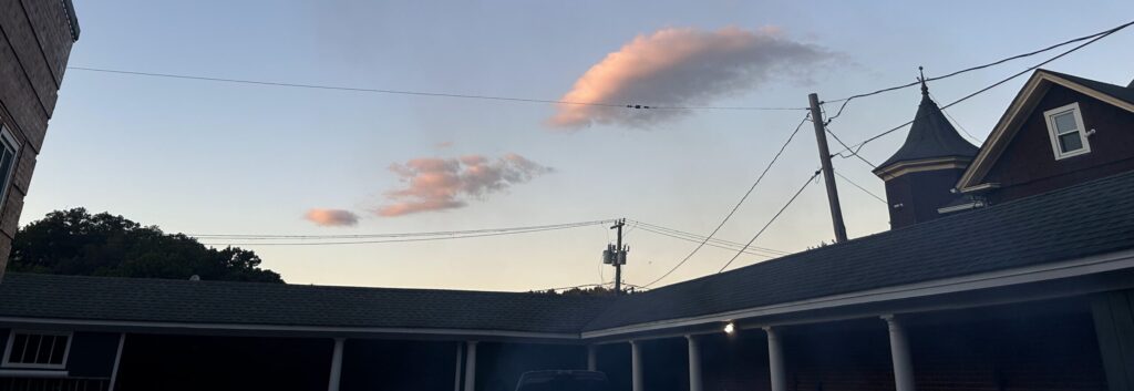 Academy of the Holy Family at sunset